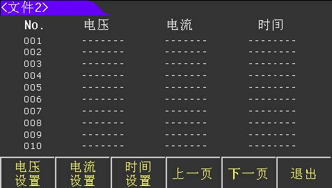 TH6303电压、电流和时间设置